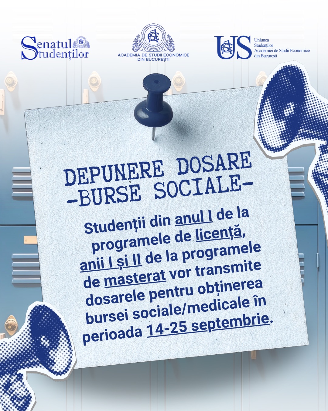 Burse sociale și medicale 2026-2027 – Anul I licență, anii I și II masterat