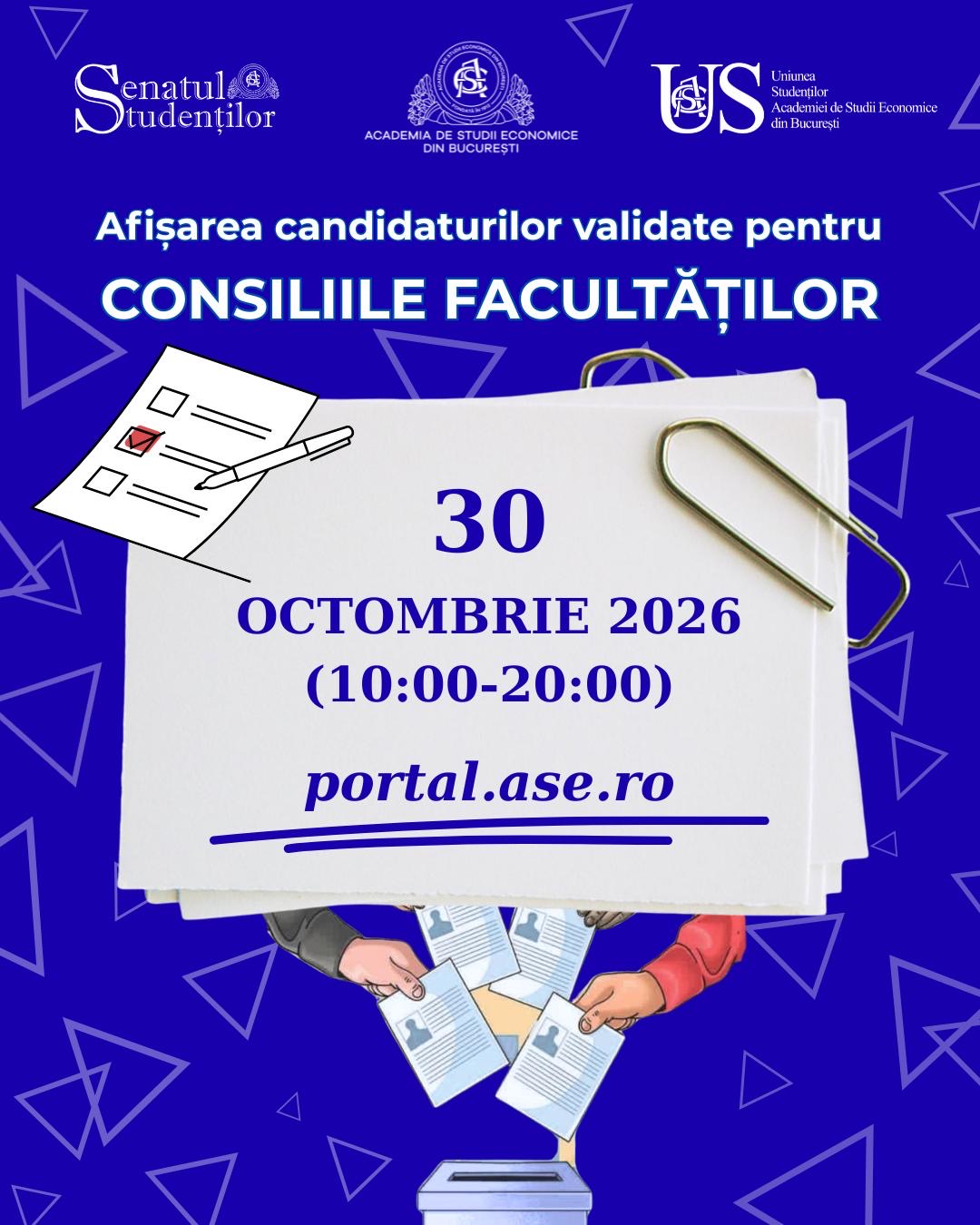 Candidaturile pentru Consiliile Facultăților